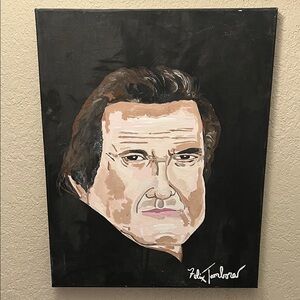 Johnny Cash Portrait Painting on Canvas